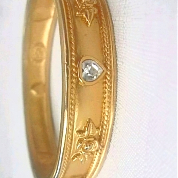 💛  Elizabeth Taylor LOVE BLOOMS Gold Bangle Bracelet NEW - Picture 8 of 12